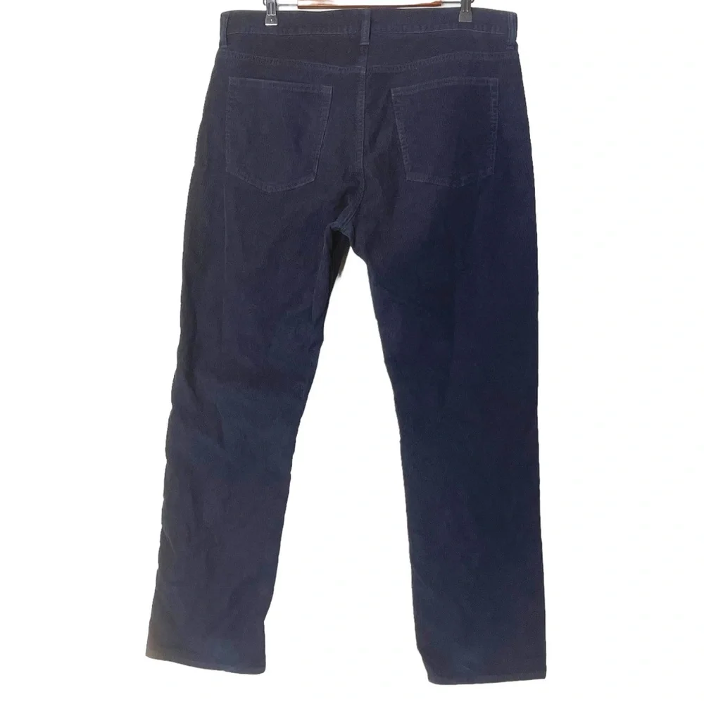 J.Crew Mens 1040 Athletic-Fit Corduroy Pants in Navy Blue Size 36 Straight Leg